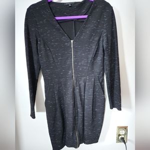 Dynamite Small Black and Gray Zipper Dress